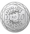 10 euro Coroană de laur-stejar formă hexagonală argint de 333/1000 13 g Franţa 2025