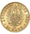  20 mărciaurWilhelm II.1888-1913 Imperiul German