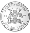 2000 şilingi Stemă   argint de 350/1000 26 g Uganda 2006