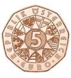 5 euro 9 steme austriece  cupru nichel 89 g Austria 2026