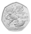 50 pence, Dennis, puştiul poznaş, câinele Caffat, cupru, nichel, 8 g, Marea Britanie, 2026