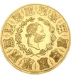 4 ducaţi, replică, Francisc Iosif I, 12 steme, cupru, nichel, placat cu aur, 24 g, Monarhia Austro-Ungară, piesa originală: 1873