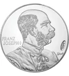 5 coroane, replică, Portretul lui Francisc Josif, aliaj de cupru, placat cu argint, 25,4 g, Monarhia Austro-Ungară, piesa originală: 1898
