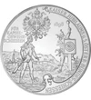 5 coroane replică Imagine cu o ţintă de tir stemă  aliaj de cupru placat cu argint 254 g Monarhia Austro-Ungară piesa originală: 1898