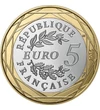 5 euro Coroană din stejar-laur val.nom.  cupru nichel 117 g Franţa 2026
