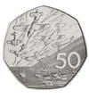 50 pence, Debarcarea din Normandia, val. nom., cupru, nichel, 13,5 g, Marea Britanie, 1994
