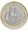 2 lire, Nava Beagle, cupru, nichel, 12 g, Marea Britanie, 2026