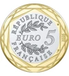 5 euro Coroană de laur şi stejarval. nom. cupru nichel 117 g Franţa 2026