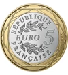 5 euro Coroană de laur şi stejarval. nom. cupru nichel 117 g Franţa 2026