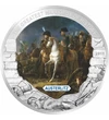 5 dolari  Bătăliile victorioase ale lui Napoleon  pictată  placată cu argint  Liberia  2011  În urmă cu 200 de ani  pe 5 mai 1821  împăratul Napoleon Bonaparte a murit în exil pe insula Sf. Elena.