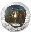 5 dolari  Bătăliile victorioase ale lui Napoleon  pictată  placată cu argint  Liberia  2011  În urmă cu 200 de ani  pe 5 mai 1821  împăratul Napoleon Bonaparte a murit în exil pe insula Sf. Elena.