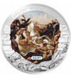 5 dolari  Bătăliile victorioase ale lui Napoleon  pictată  placată cu argint  Liberia  2011  În urmă cu 200 de ani  pe 5 mai 1821  împăratul Napoleon Bonaparte a murit în exil pe insula Sf. Elena. 