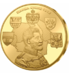 medalii  calitatea proof  Făuritori de ţară  Carol I şi Ferdinand I  înnobilate cu aur pur  România    Carol I a fost domnitorul ţării din 10 mai 1866. A obţinut independenţa ţării  a redresat economia şi a pus bazele Dinastiei Române.