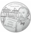 // medalie, George Bacovia - medalie placată cu argint, placată cu argint, ,  // George Bacovia - Unul dintre cei mai importanţi poeţi simbolişti, autorul unor volume de versuri şi proză scrise în baza unei tehnici unice în literatura română. Pe medalie a