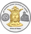 Mircea cel Bătrân, medalie pl. cu aur şi argint