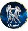 Gemeni ,medalie zodiac, ambalată exclusiv 