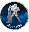 Vărsător, medalie zodiac, ambalată exclusiv 