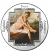 // , Nuduri artistice - Medalie pictată, placată cu argint, aliaj de cupru, placat cu argint, ,  // Frumuseţea feminină reprezintă în fiecare epocă inspiraţia şi muza artiştilor. Frumuseţea naturală a trupului feminin, dorinţa pasionată şi amorul etern su