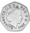 50 pence  Marea Britanie  2012  Meghan Markle şi prinţul Harry s-au căsătorit pe 19 mai 2018. Au trecut numai doi ani şi au luat decizia de a se retrage din casa regală. 