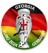 CE de Fotbal, Georgia, 10 euro, argint