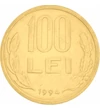 100 lei, Mihai Viteazul, placată cu aur, România, 1991-1996
