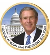  1 dolar, George W. Bush, monedă color, 2007-2020, SUA