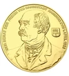 Sfântul Gheorghe - 10 ducat replică Bismarck, medalie placată cu aur