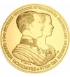 // medalie jubiliară, replică, Nunta regală - medalie jubiliară, replică, placată cu aur, originalul: Imperiul Austriac, 1854,  // Cu ocazia nunţii a apărut şi medalia splendidă de aur cu greutatea de 35 de ducaţi, adică 122,33 g. Medaliile au fost oferit