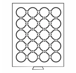 Tavă pt. păstrarea mon., 20 x O 39 mm
