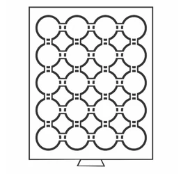 Tavă pt. păstrarea mon. de inv. 20x41 mm