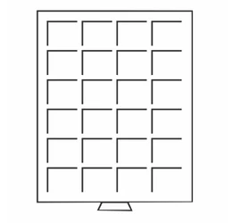 Tavă pt. păstrarea mon. inv. 24xO 42 mm