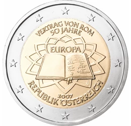 Tratatul de la Roma, 2 euro, Austria, 2007