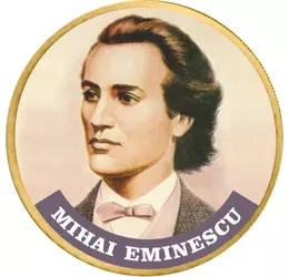 // 50 cenţi, UE, din 2009 // - Pe 15 ianuarie aniversăm 173 de ani de la naşterea lui Mihai Eminescu, cel mai mare poet naţional, făuritorul limbii române, supranumit „Luceafărul poeziei româneşti”. A publicat primul său poem la vârsta de 16 ani, iar