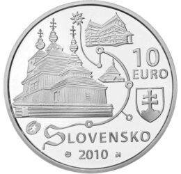  10 euro, Biserici de lemn,Ag,bu,2010 Slovacia