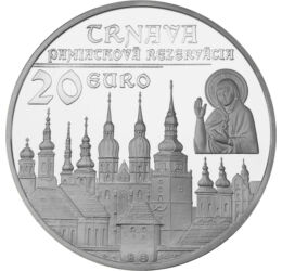 Oraşul Trnava, 20 euro, argint, Slovacia, 2011