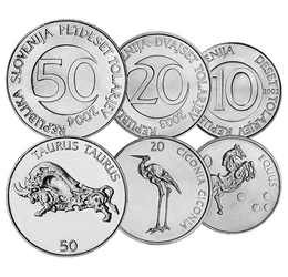 Slovenia, spirit ecologist, 10, 20, 50 tolari, Slovenia, 2002-2006