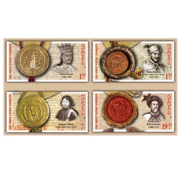 1,40, 1,5, 7, 19,50 lei, , offset, Set de 4 timbre, România, 2021