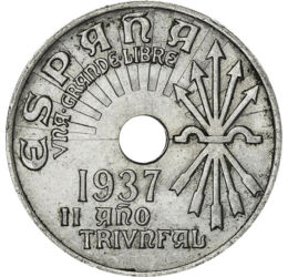  25 centimos, Guernica, 1937, Spania