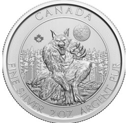 10 dolari, Vârcolacul, greutate, argint de 999,9/1000, 62,2 g, Canada, 2021