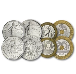 Două motive preferate, 5, 10, 20 centime, 1/2, 1, 2, 5, 10, 20 franci, Franţa, 1960-2001