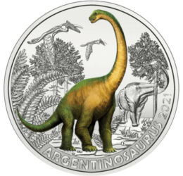 3 euro, Dinozaur pictat, , cupru, nichel, 16 g, Austria, 2021