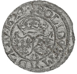 1 solidus, Valoare nominală, argint de 400/1000, 0,44 g, Lituania, 1617-1627