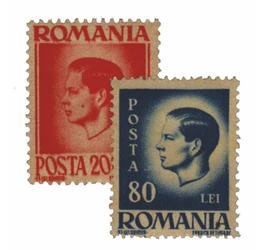 10, 20, 80, 200 lei, , fotogravură, Set de 4 timbre, România, 1947