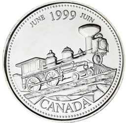 25 cenţi, Locomotivă, , nichel, 5,03 g, Canada, 1999