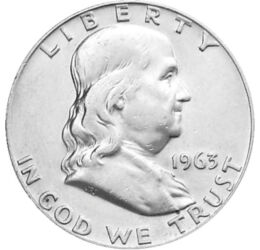  1/2 dolar,Benjamin Franklin,1948-63, SUA