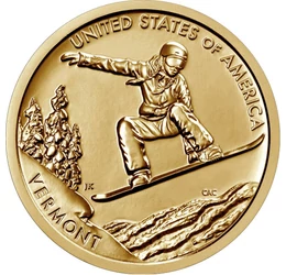 Inovatori americani - Vermont, Patria snowboardului, 1 dolar, SUA, 2022