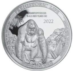 20 franci, Gigant opithecus, , argint de 999,9/1000, 31,1 g, Congo, 2022