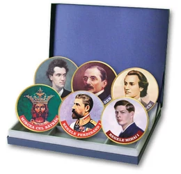 Mari domnitori români, set de 3 monede 