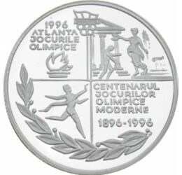  100 lei, Olimpiadă Cent.,Argint,1996, România