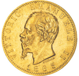  20 lire,aur, Victor Emanuel,1861-78, Italia